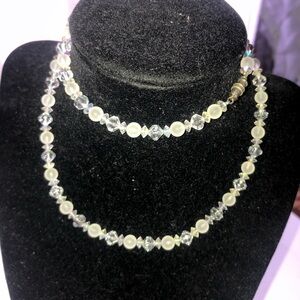 Aurora Borealis Two Strand Necklace. Lovely vintage necklace - preloved.